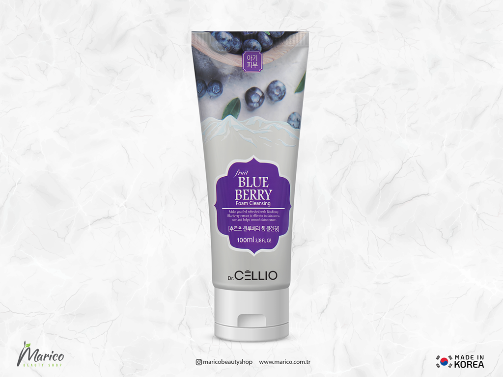 DR. CELLIO Yabanmersini Özü Içeren Besleyici Ve Fruit Blueberry Cleansing Foam