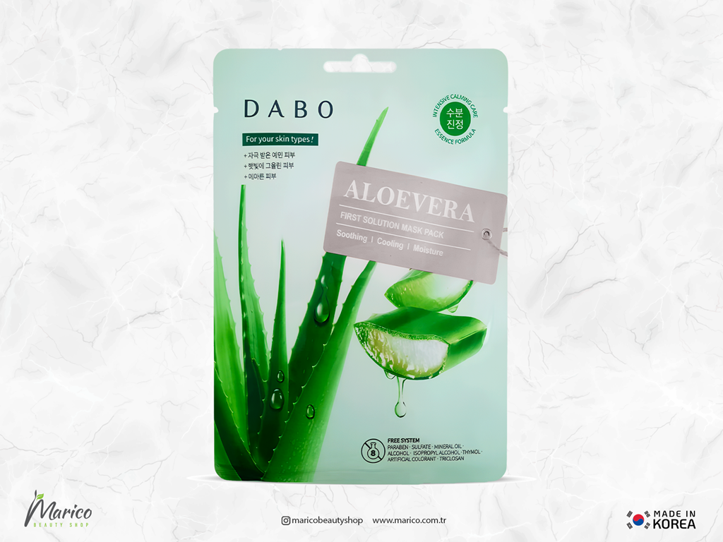 DABO First Solution Mask Pack Aloevera Tek Kullanımlık Yüz Maskesi