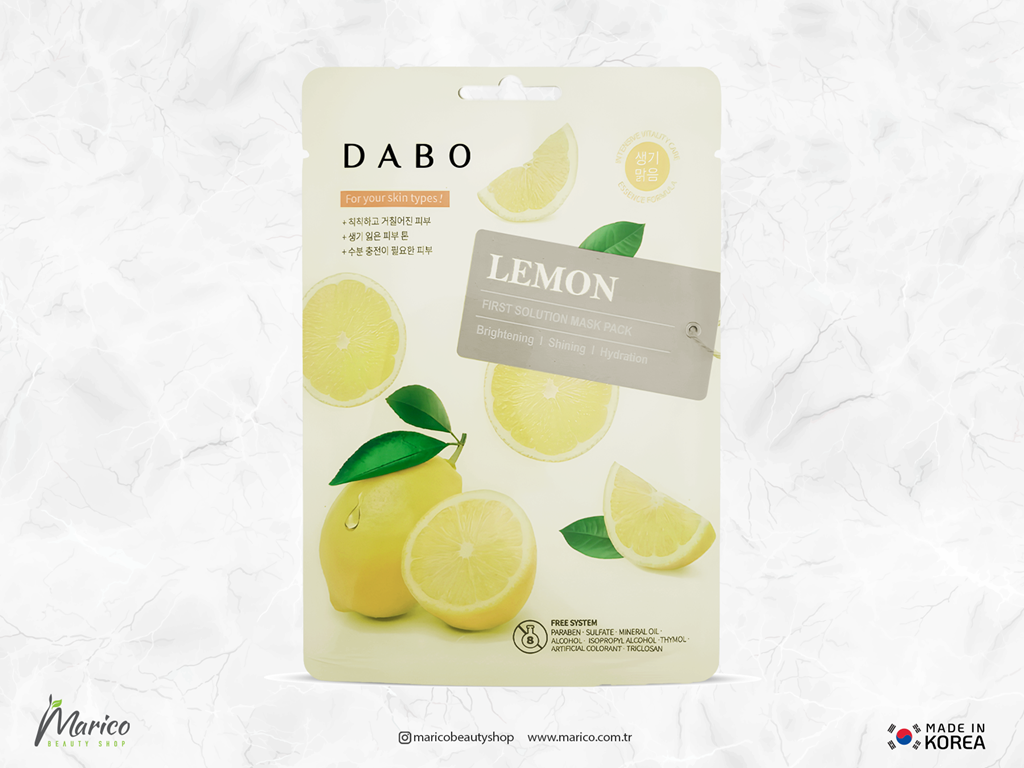 DABO First Solution Mask Pack Lemon - Tek Kullanımlık Yüz Maskesi