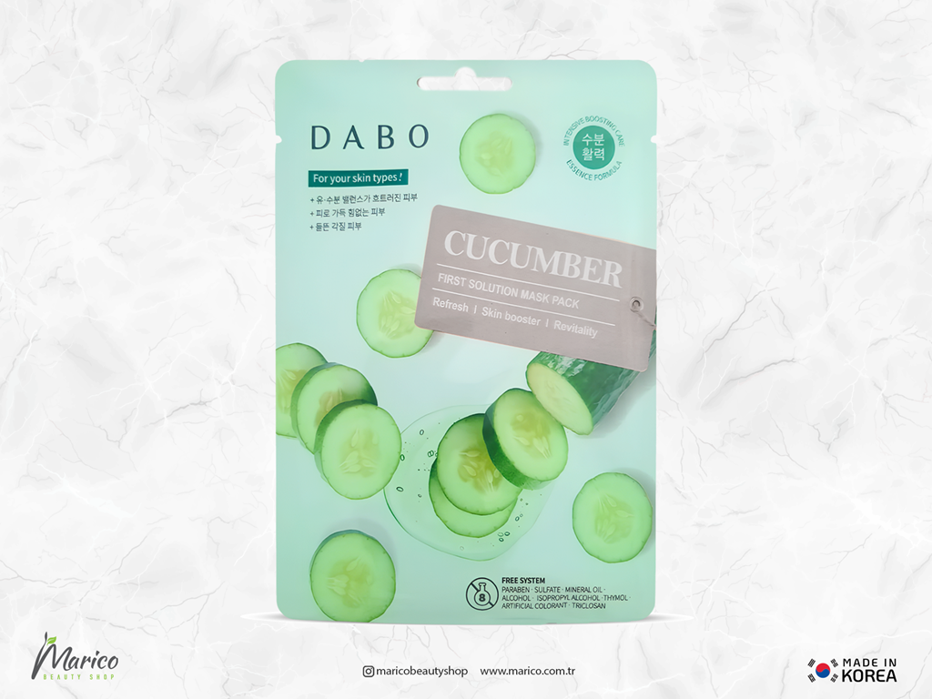 DABO First Solution Mask Pack Cucumber - Tek Kullanımlık Yüz Maskesi