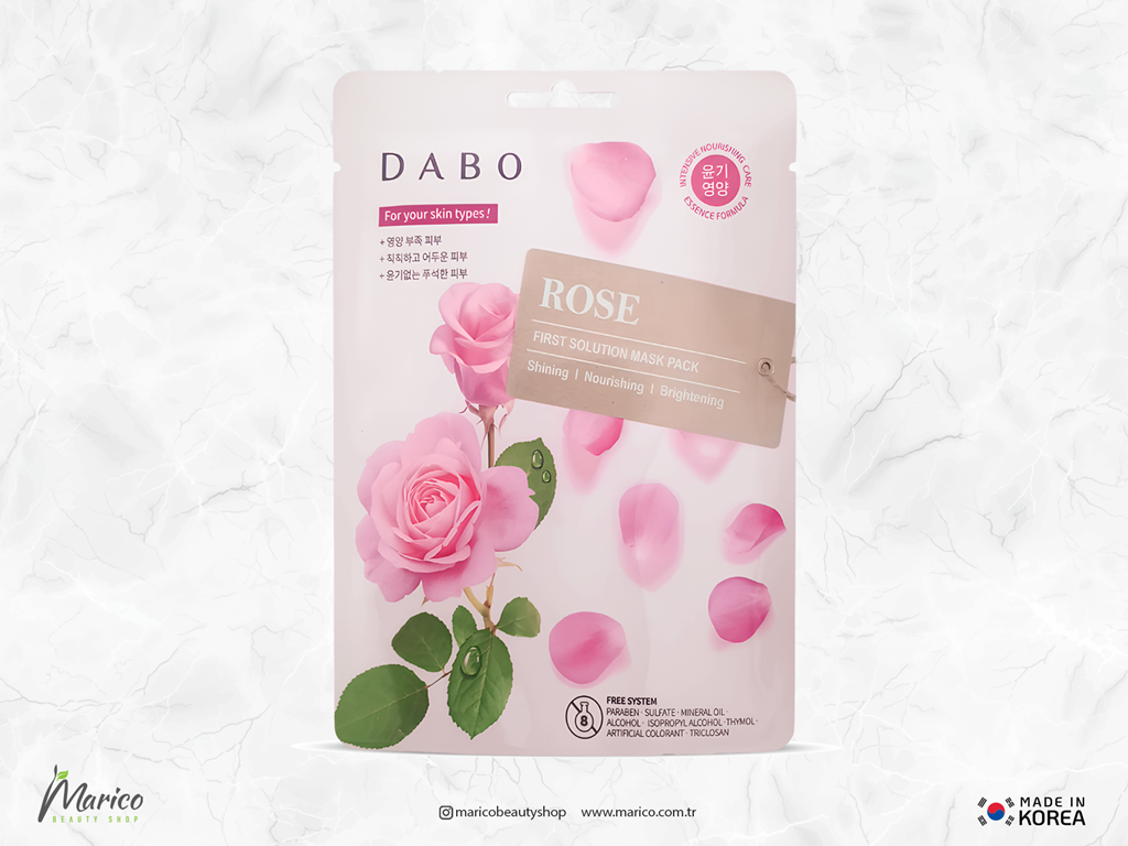 DABO First Solution Mask Pack Rose - Tek Kullanımlık Yüz Maskesi