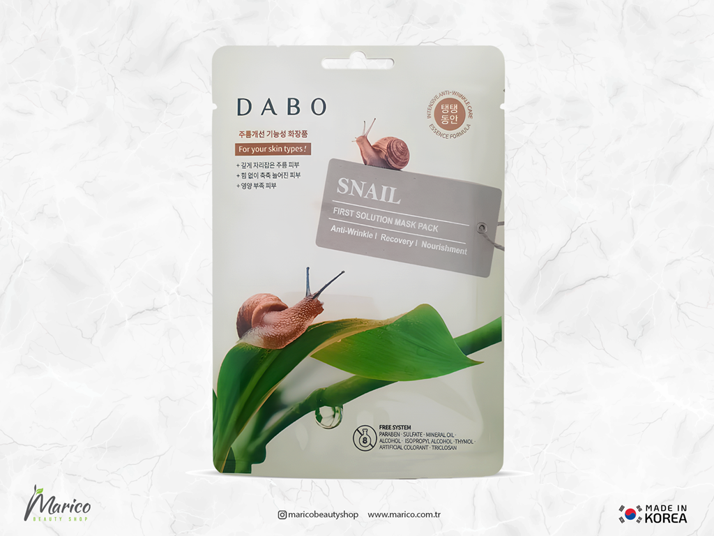 DABO First Solution Mask Pack Snail Gold - Tek Kullanımlık Yüz Maskesi