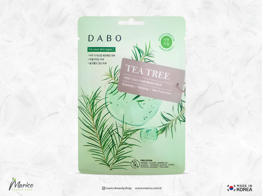 DABO First Solution Mask Pack Tea Tree - Tek Kullanımlık Yüz Maskesi