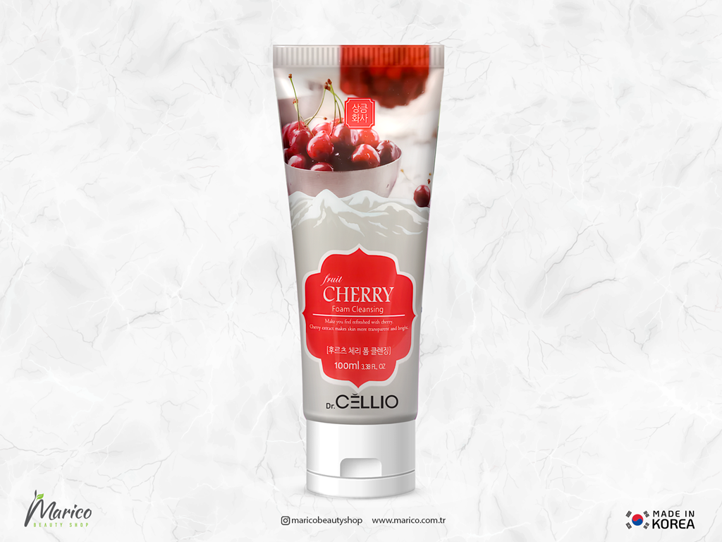 DR. CELLIO Kiraz Özü Içeren Besleyici Ve Dengeleyici Fruit Cherry Cleansing Foam