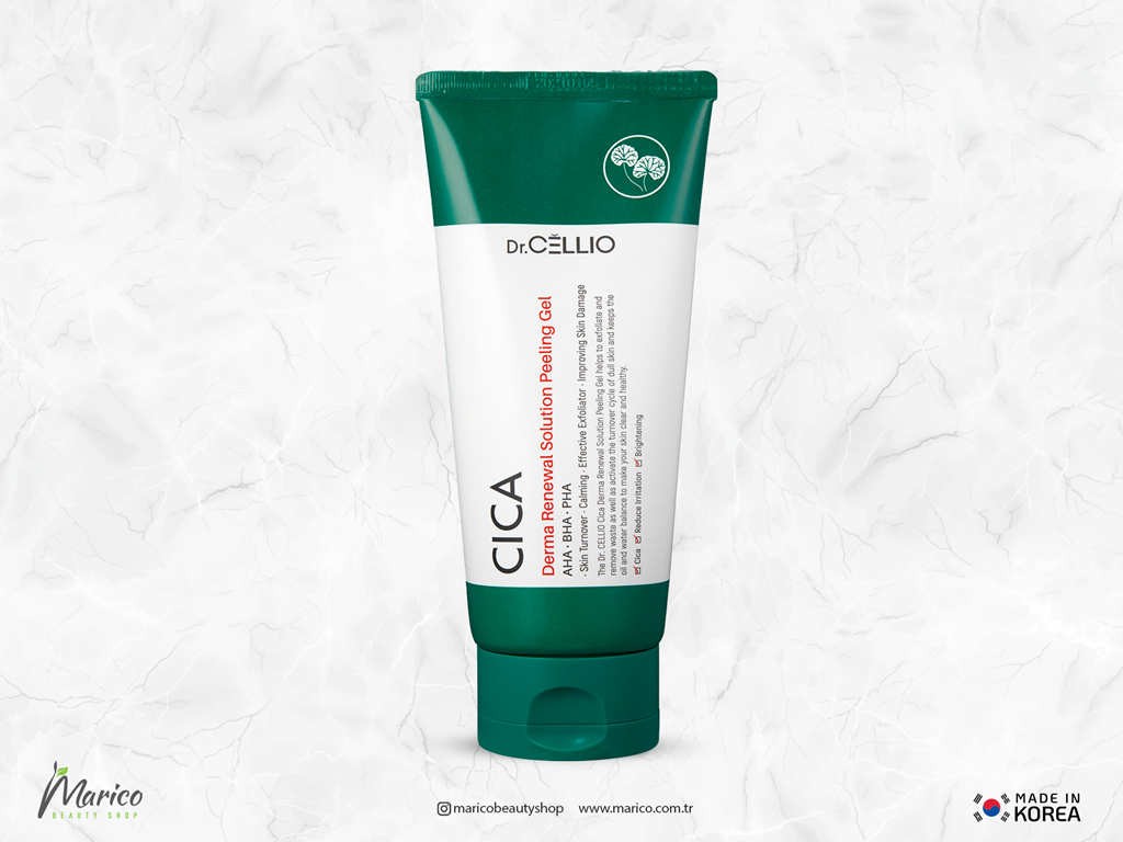 DR. CELLIO Hassas Ciltler Için Ölü Deri Soyucu Aha-bha-pha Derma Cica Peeling Jel 180ml